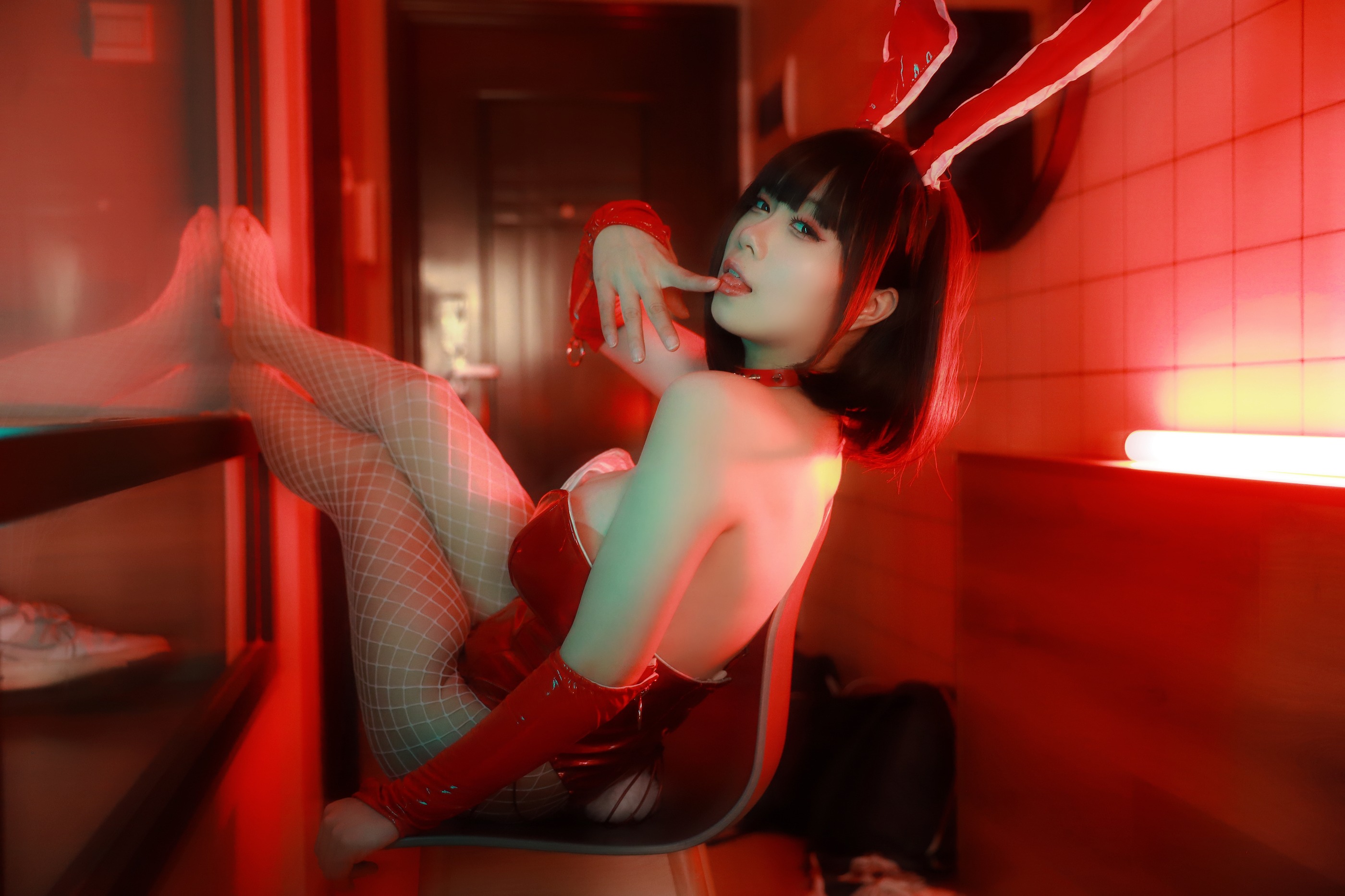 图片[1]-末夜787 – NO.009 红色兔女郎[34P]-XikXak